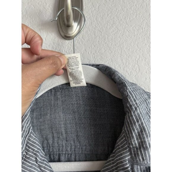 Levi’s Strauss &‎ Co Women's Striped Woven Sleep Shirt w/Pockets Blue Size Small - Picture 11 of 16